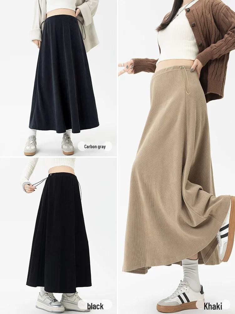 Maternity A-line Pleated Skirt - Spring/Autumn Style, Long Skirt for Short Stature, 2026 Collection