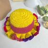 Handmade Crochet Conical Bucket Hat - Ruffled Brim Fisherman Hat for Women, Stylish Sun Protection Cap