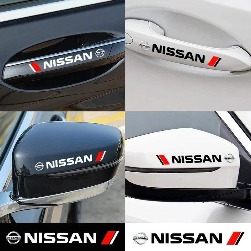 4 DB Autó Stílus Ajtókilincs Dekoráció Matricák Matricák Nissan X-trail Qashqai Note Juke Sentra Patrol Almera Navara Leaf modellekhez