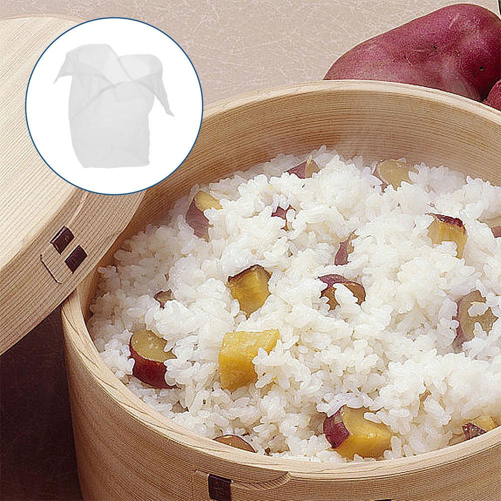 2Pcs Large Capacity Reusable Steamer Liners Nylon Mesh Rice Cooking Bags Steaming Pads for Glutinous Rice Even Heat Distribution