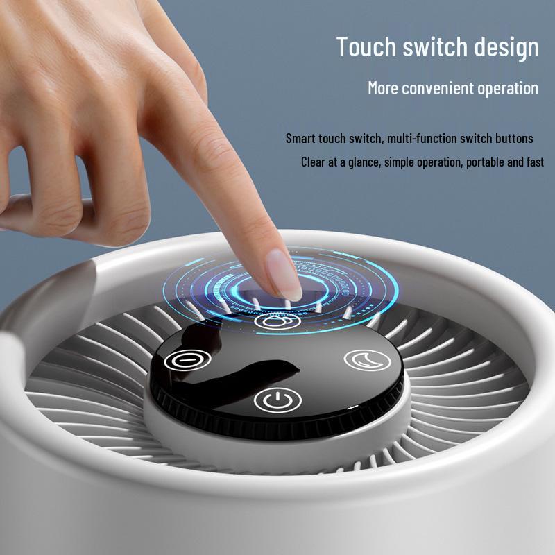 Smart Air Purifier with Formaldehyde Odor Removal, Negative Ion Filter for Home, Car, and Desktop Use