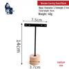 Detachable Wood & Metal Jewelry Display Stand with Round Base - Gold and Black Options