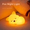Fox Night Light,silicone lamp,USB charging,Artistic decorative items,birthday gift for friend,Travel,emergency light,timing