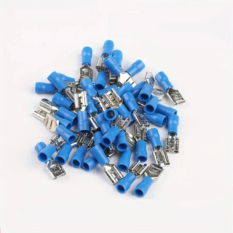 40Pcs Insulated Spade Electrical Crimp Cable Connectors Connector Terminal