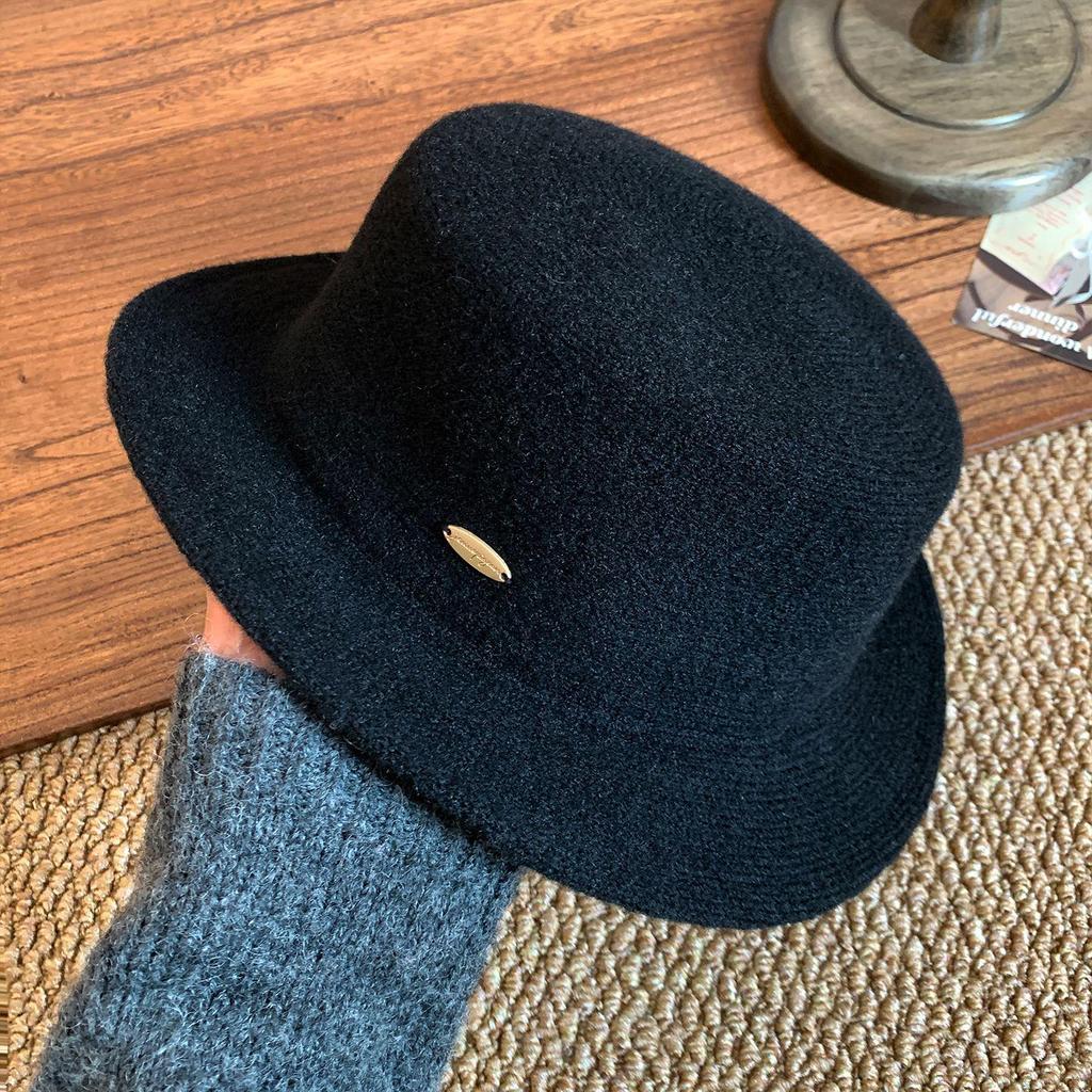 Korean-Style Rolled Brim Beret for Women - Elegant, Versatile Spring & Autumn Fashion Hat