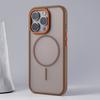Luxury Simple for Magsafe Phone Case for iPhone 16 15 14 Plus 13 12 11 Pro Max Matte Hit Color Wireless Charge Hard Bumper Cover