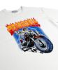 DEMADEN Skull Motorcycle Gang 1/2 T-Shirt White