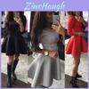 Elegant Summer Womens Lace Party Cocktail Mini Dress With Short Skater Sleeves