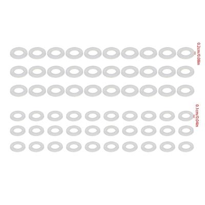 60Pieces Nylon Shims Convenient Nylon Spacers Washers White Corrosion Resistant For Electronics And Engineering Tasks