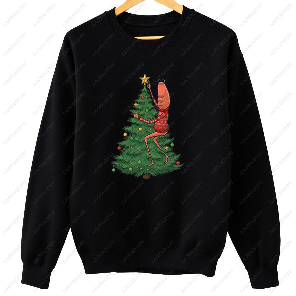 Merry Christmas Marcus The Worm Men Hoodie Meme Long-sleeve Autumn Winter Sweatshirt Marcus The Worm Christmas Costumes
