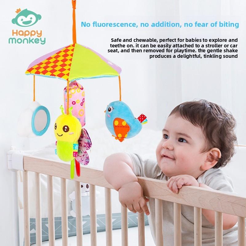 Baby Musical Rotating Bed Mobile Plush Toy For Visual And Auditory Development