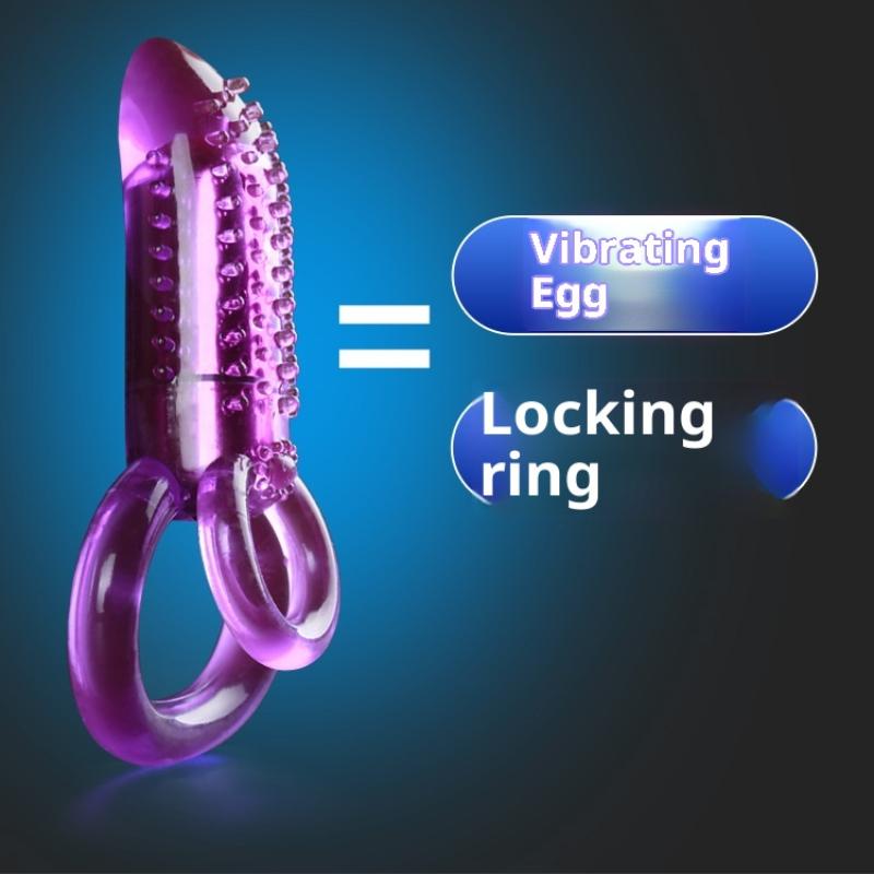 Vibrating Cock Ring With Tongue Clitoral Stimulator Raised Nodules Anal Beads For Couple Play Adult Sex Toys Penis Ring Wearable