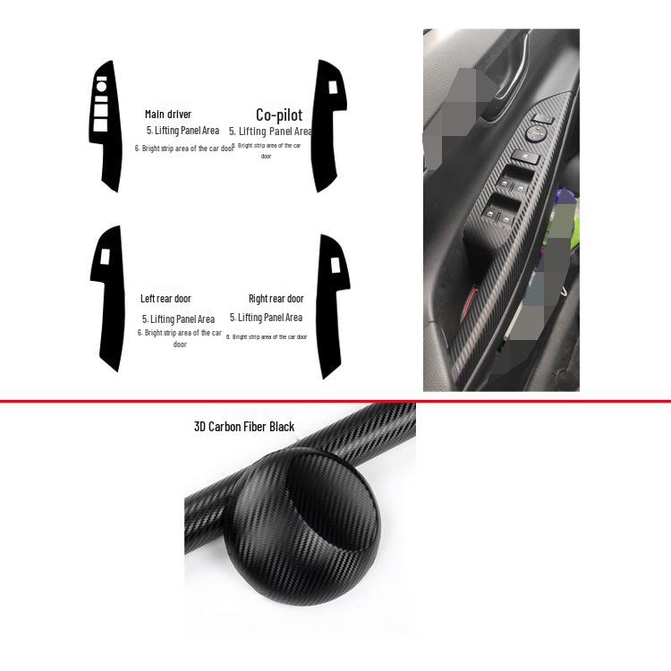 

Carbon Fiber Center Console Gear Stickers for 2017-2020 Elantra Interior Enhancement