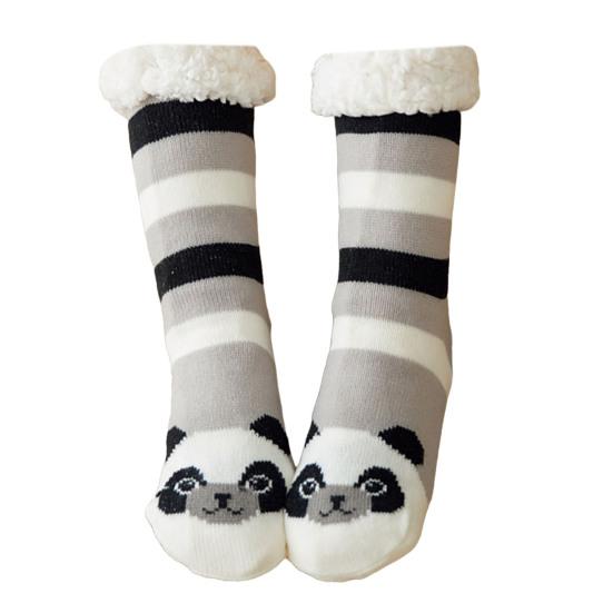 Slipper Socks Non-slip Silicone Keep Warm Cozy Autumn Winter Female Indoor Socks for Home