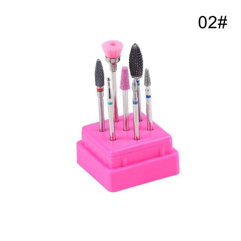 7-Piece Tungsten Steel & Ceramic Nail Grinding and Polishing Set