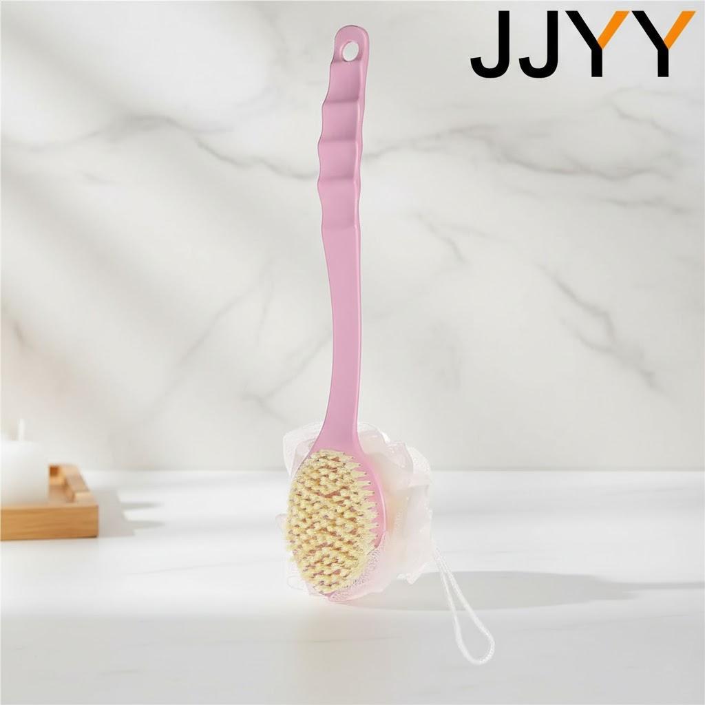 

2 in 1 Bath Sponge Brush Long Handle Exfoliating Back Body Massage Cleaning Tool Shower Sponge Bathing Accessories рожевий