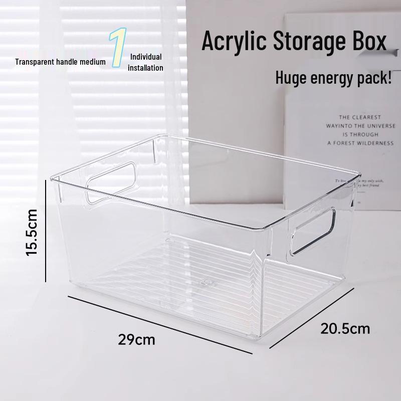Transparent Acrylic Cosmetic Storage Box for Desktop and Skincare Essentials