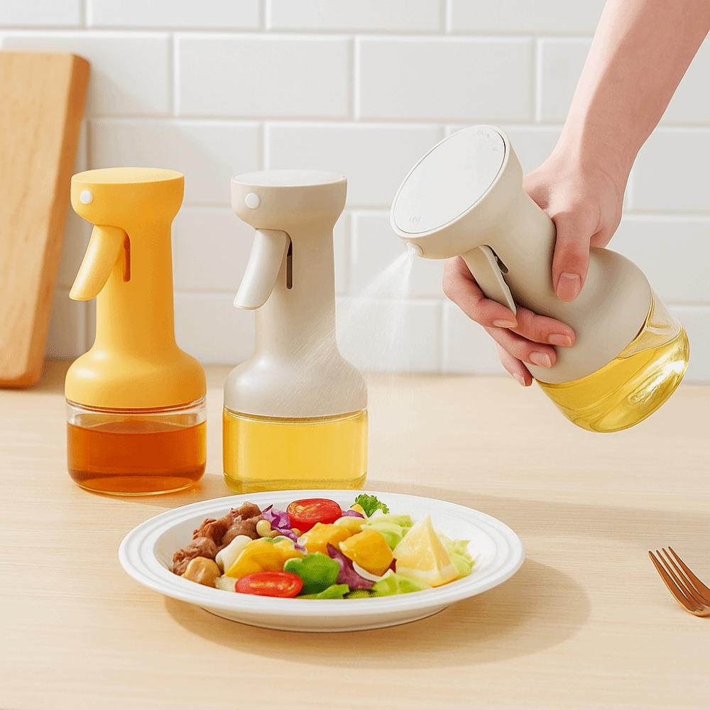 Press Oil Spray 280/450ml Oil Dispenser Refillable Atomized Oil Spray  BBQ