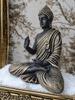 Resin Meditating Sitting Buddha, Gautam Buddha Statue, Black Golden Color