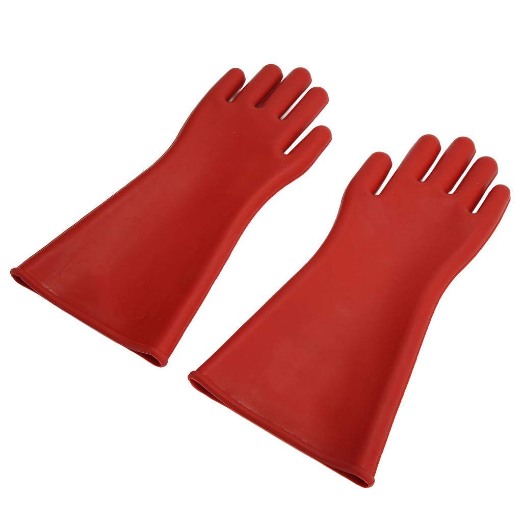 Pair of Electrical Insulated Gloves Natural Rubber Anti Electricity 10000V High Voltage Insulating