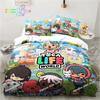 T-Toca Box Life World Cartoon Bedding Set Single Twin Full Queen King Size Bed Set Adult Kid Bedroom Bedding Gift