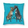 Greyhound Whippet Sighthound Dog Cushion Cover Double-Sided Printing Dog Lover Art Floor Pillow Case For Sofa Cool Pillowcase