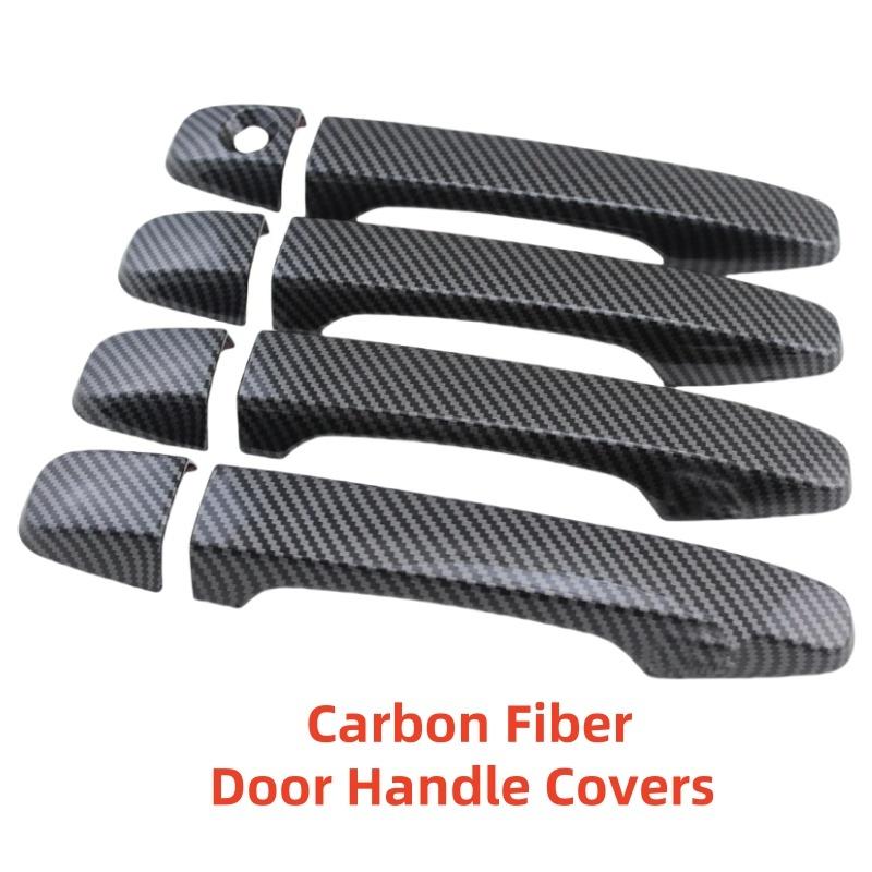 Carbon Car Accessories Plated Door Handle Covers Paste Style For Toyota Avalon 2012 2013 2014 2015 2016 2017 2018 Chrome Trim