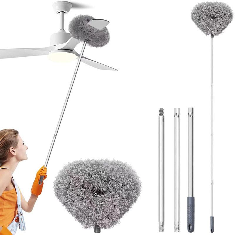 Ceiling Fan Cleaner Dusters With Extension Pole Dust Removal Brush For High Ceilings Fans Furniture Removable Fan Duster