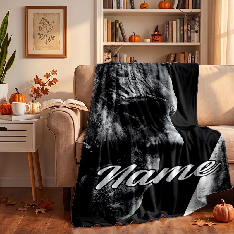 Michael Myers Custom Flannel Blankets Soft Warm Cozy Throws for Home Decor Holiday Gifts