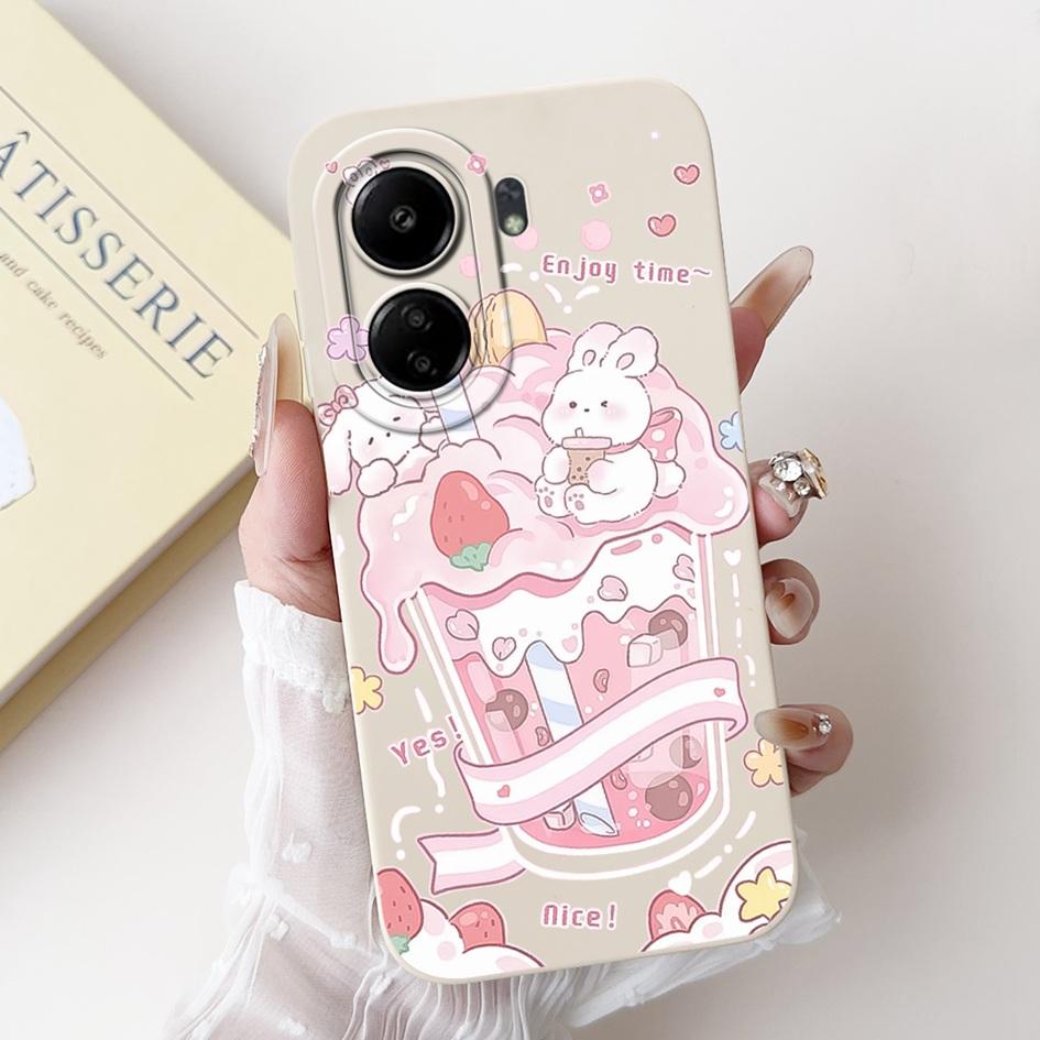 For Xiaomi Redmi 13C Case Cover Popular Flower Bowknot Soft TPU Silicone Shockproof Bumper For Xiaomi Poco C65 Redmi13C 4G Funda