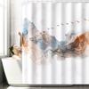 Bathroom  Curtain Marble Style Print Waterproof Shower Curtain 180*180cm