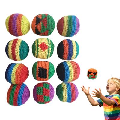 Sacs à Sacs de Pieds en Crochet Colorés Sacs en Haricots à Texture Douce pour Enfants Coordination Œil-Main Jeux de Groupe d'Extérieur Cadeaux de Fête Maternelle Sports