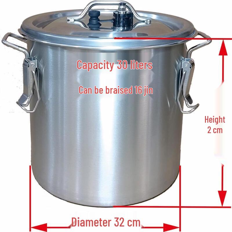 Aokewen 30L Silver Vacuum Marinating Bucket