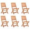 Day and Night - Day and Night Folding Garden Chairs 6 Pcs Solid Eucalyptus Wood