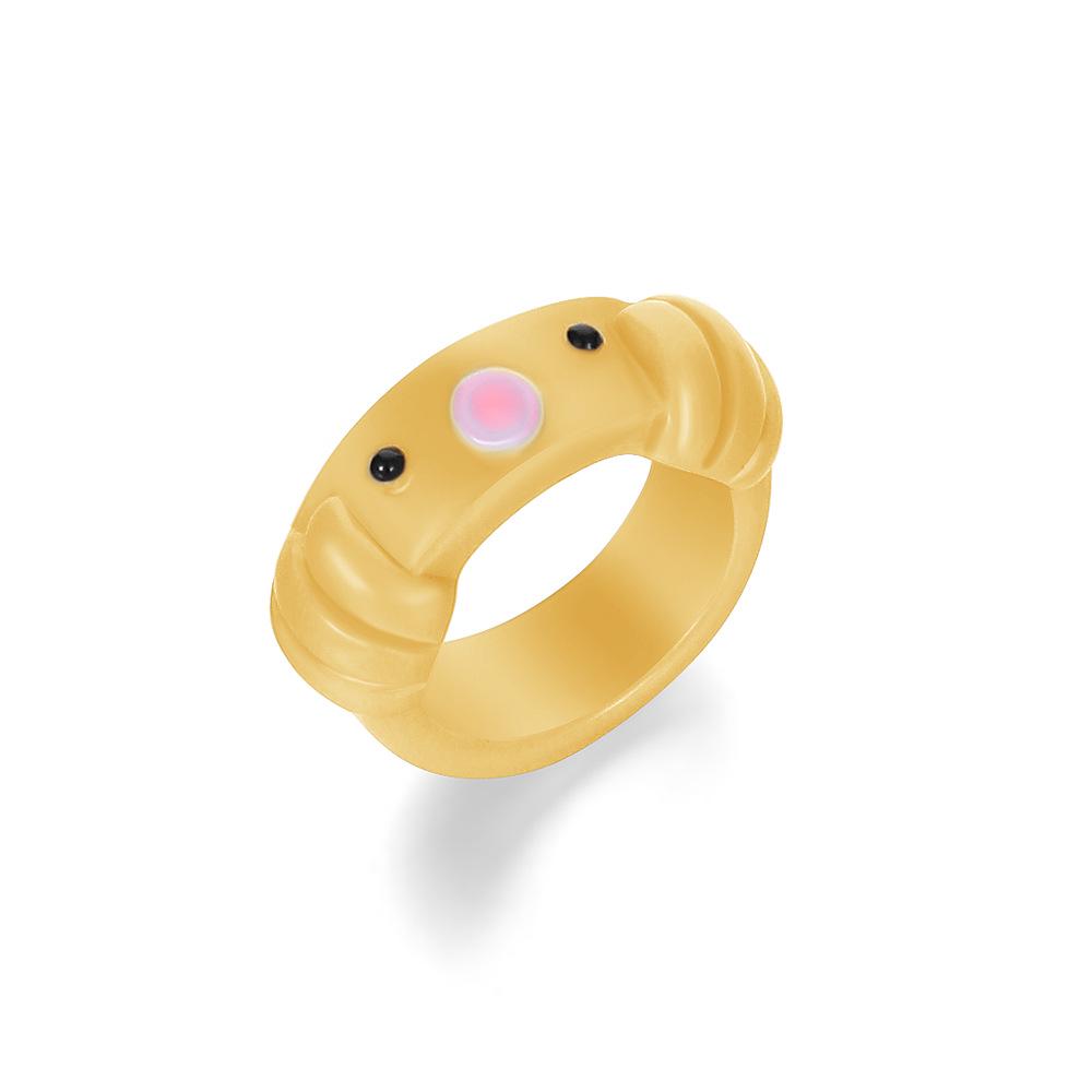 Anello in Resina a Forma di Rana Cartone Animato Bizzarro: Stile Carino e alla Moda per l'Indice o il Dito dell'Articolazione