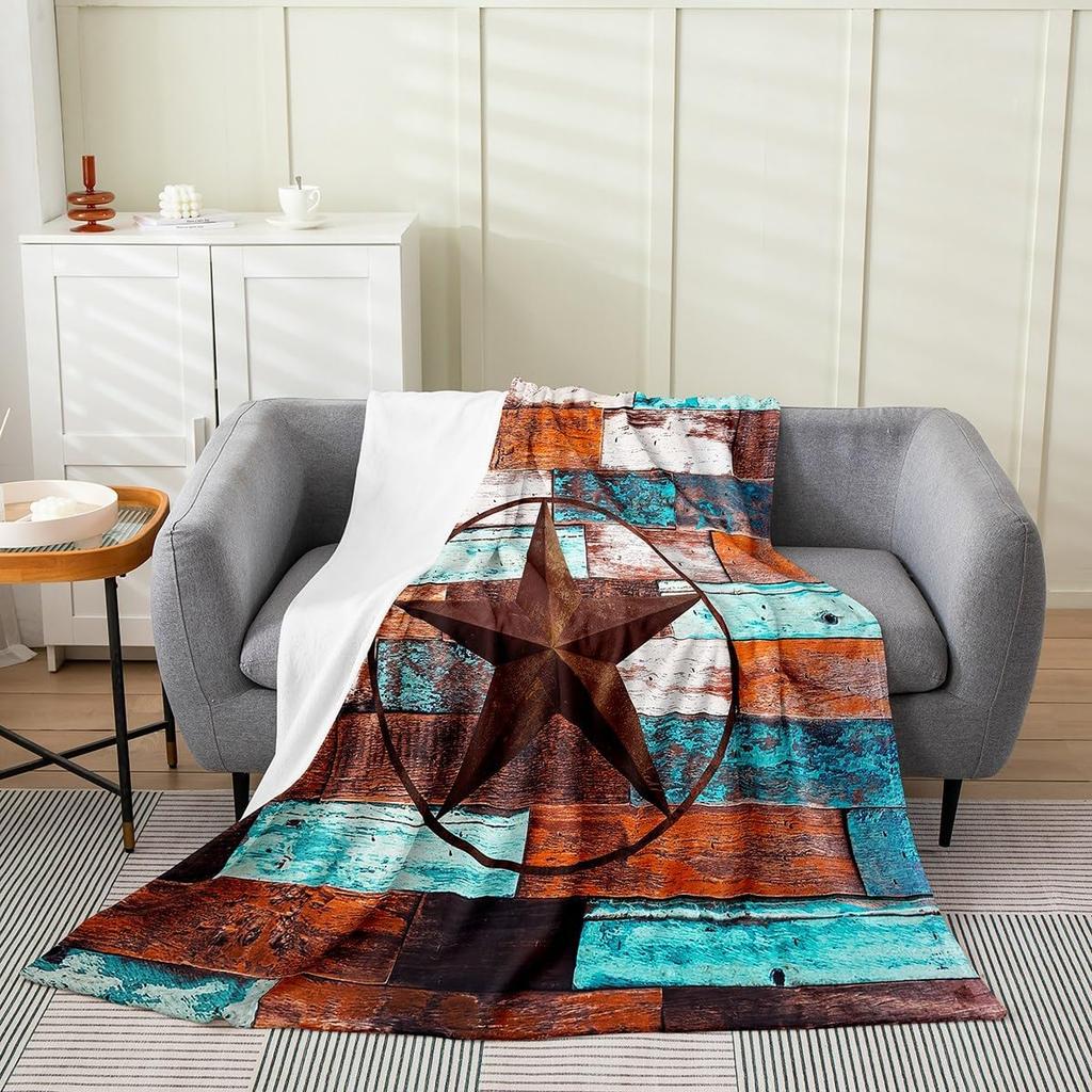 Aztec Pattern Blanket Tribal Design Fleece Throw Boho Home Decor Cozy Sofa Cover Geometric Print Bedding