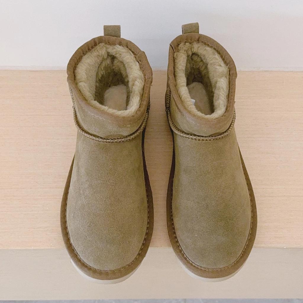 Winter Shoes Classic Women Genuine Cow Leather Snow Boots 2027 New Design Female Super Mini Warm Fur Slippers Man Short Boots