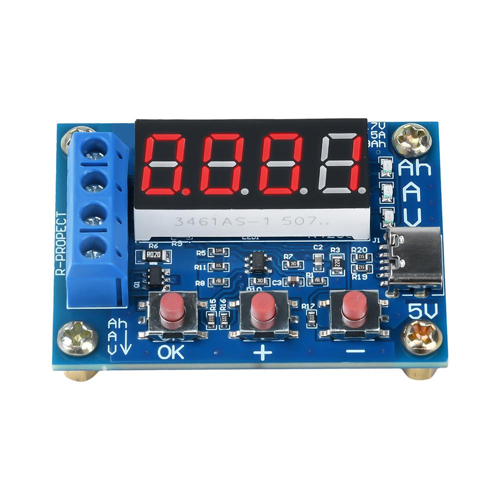 ZB2L3 DC 4.5-6V Digital Battery Capacity Tester Module Electronic Load Tester Resistance Type C Interface