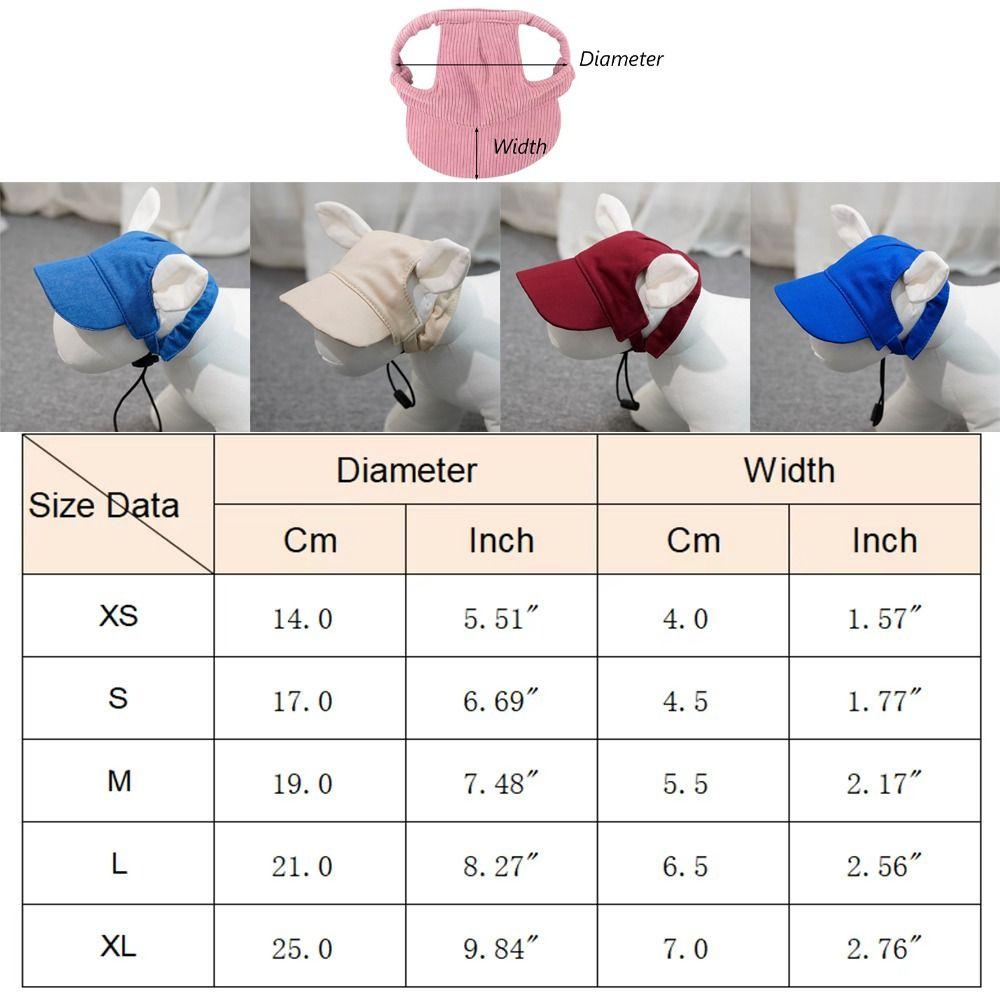 Sun Protection Dog Sun Hat with Ear Holes Pet Visor Hat Handsome Summer Cat Cap  Outdoor Sports