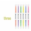 6-Color Double-Ended Fluorescent Highlighter Pen Set with Oblique Tips for Students and DIY Projects