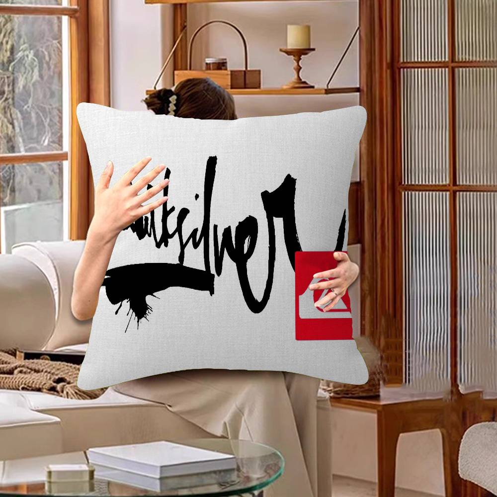 Q-QuiksilverS Logo Kissenbezug Kissenbezug Dekor Kissenbezug Bedruckter Kissenbezug Für Sofa