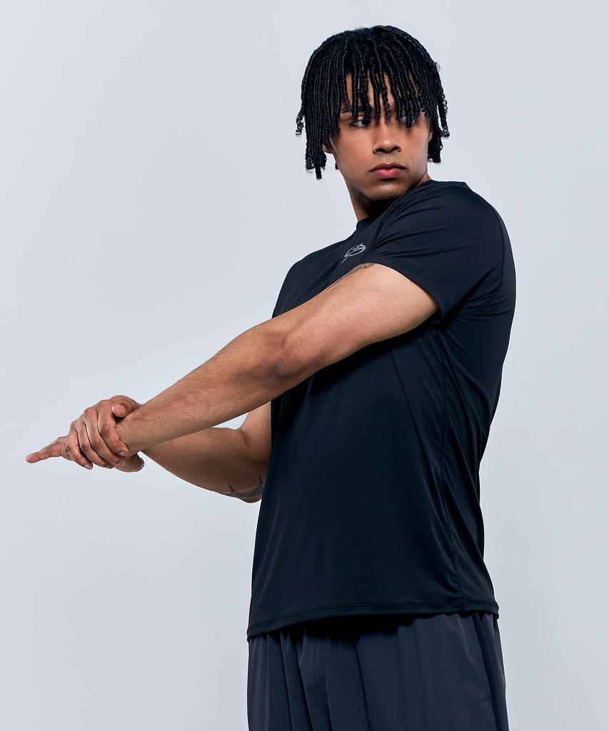 Pijikeolgameoncheu P2545 Functional Dry Daily Muscle Short Sleeve [Black]