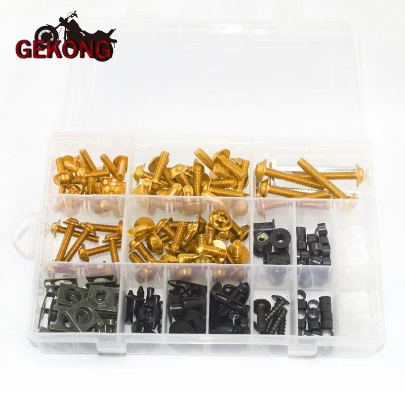 Aluminum Motorcycle Fairing Screws Nuts Kit Moto Body Work Bolts Screw Fit For Aprilia rs 125 rsv4 rs4 tuono v4 1100 Buell xb12
