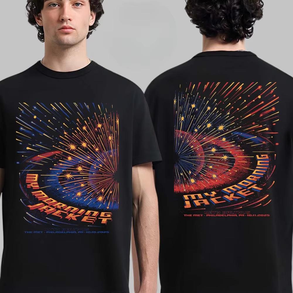 My Morning Jacket Boston 2023 Concert Graphic Tee Indie Rock Streetwear Casual Unisex Top