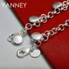 925 Sterling Silver 8-inch Delicate Round Bracelet for Women, a Fashionable Jewelry Gift for Weddings