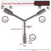 Multifunctional Y-Type Extended Socket Wrench Set
