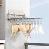 Wall Mounted Sock Hanger Stainless Steel Folding Drying Rack for Towel Underwear