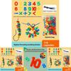 Educational Plastic Number Bead Sequencing Toy For Preschool Kids Learning And Fine Motor Skills Development