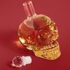 Weinflasche mit Totenkopf-Motiv, Weinflasche mit Totenkopf-Motiv, modische, kreative Glasflasche, Weinflasche mit kreativem Kristalldeckel