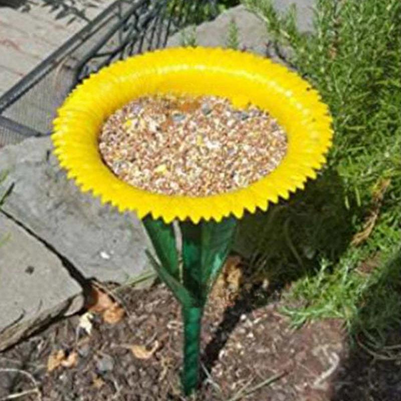 Sunflower Bird Feeders Outdoor Plastic Feeding Tool DIY Leak-proof Bird Water Container Weather-resistant Hummingbird Products